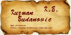 Kuzman Budanović vizit kartica